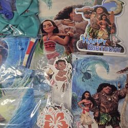 Disney Moana Birthday Party Supplies 
