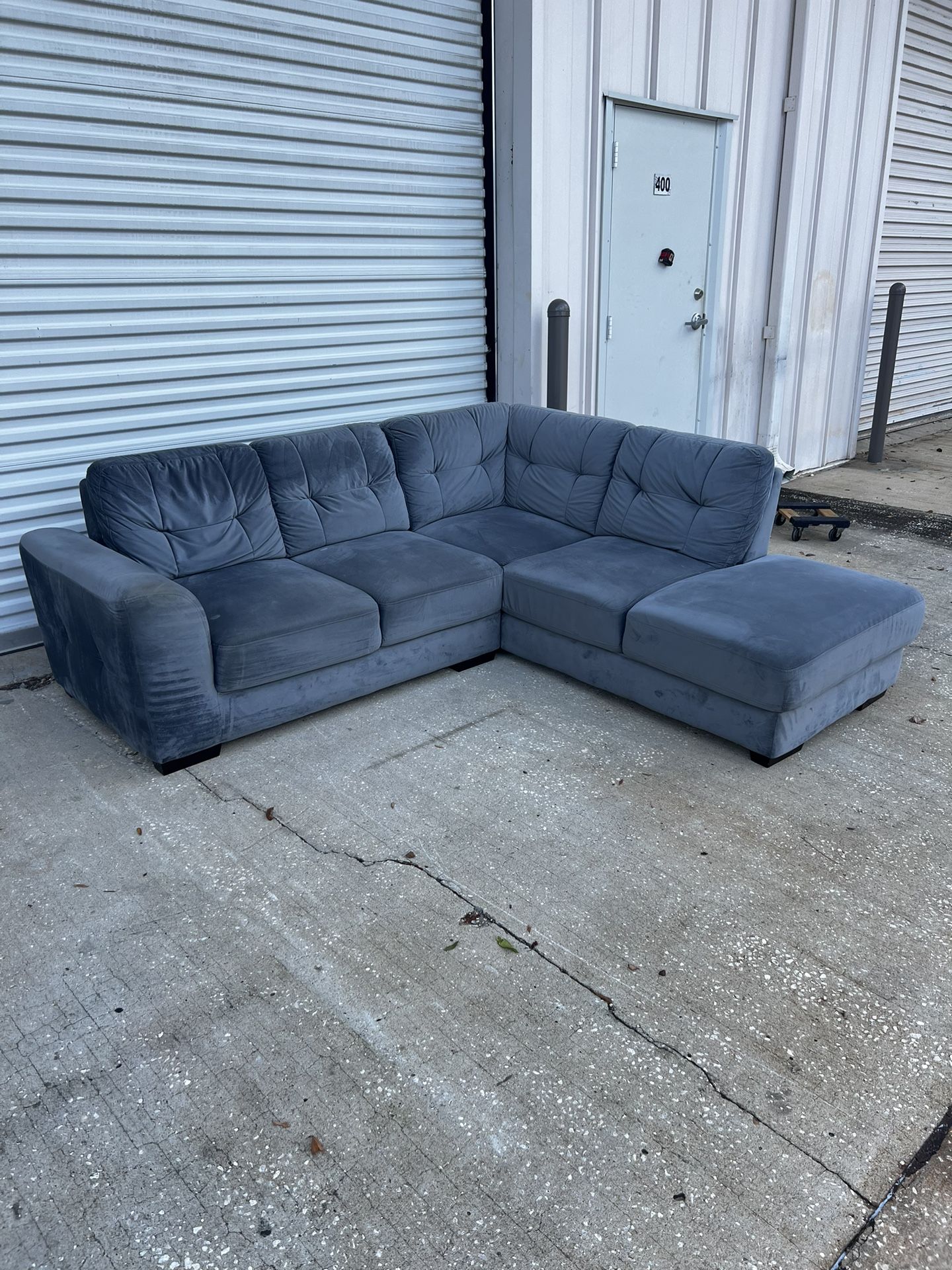 Small Blue Sectional Couch