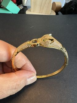 Leopard Bracelet With Crystals