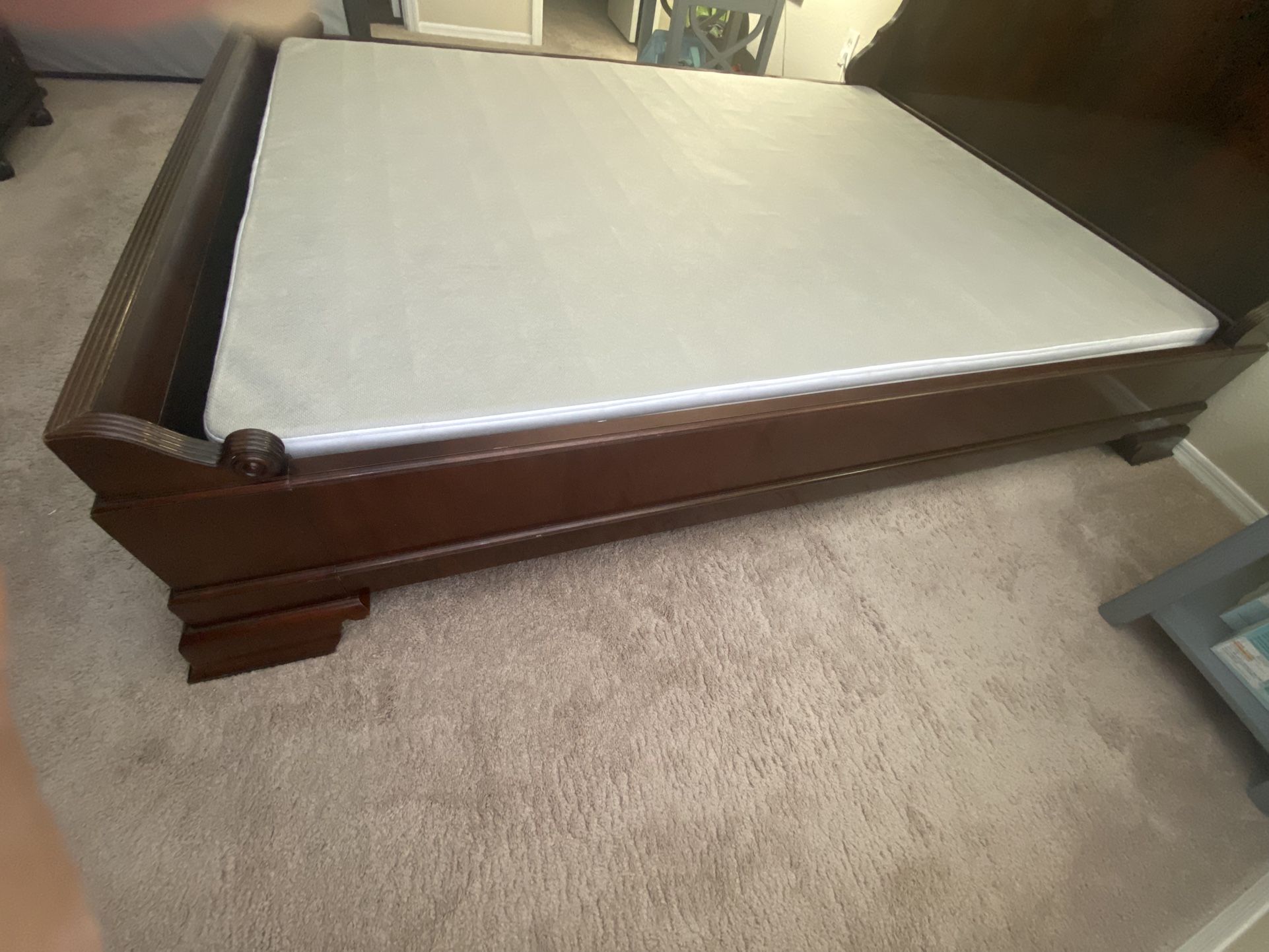 Solid Wood Queen Bed Mattress Not Included
