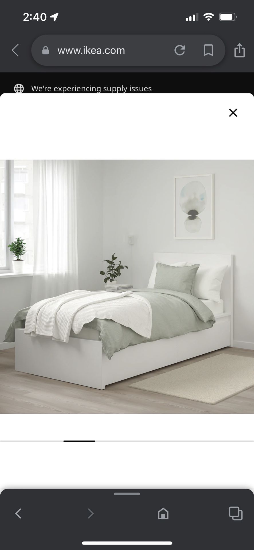 IKEA MALM Bed + Mattress