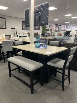 6PC Counter Height Dining Table Set