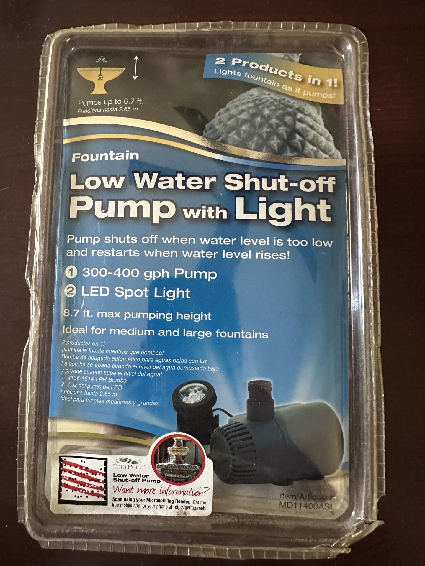 Fountain Pump with Light