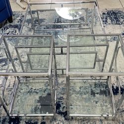 End  Table  Chrome & Glass