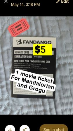 Mandalorian and Grogu movie ticket