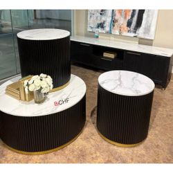 Living room coffee table with end table  ( Included one end table only )