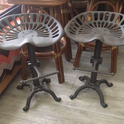 Metal iron Tractor Swivel Stools 