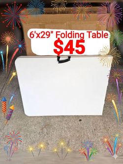 6ft folding table -White, for Parties, events, meetings, work, buisness, weddings, camping and more