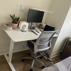 Selling used Standing Desk And Chair 