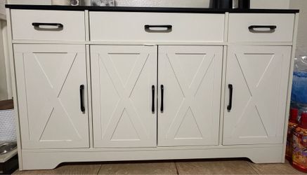 Farmhouse kitchen storage cabinet