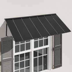 VEVOR Fixed Metal Awning 80 x 36 in, Window Awning Door Canopy, Stable Triangle Steel Frame Exterior Awnings Rain, and Snow Sunlight Protection for Do