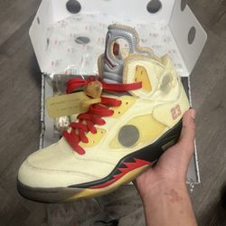 Off White 5s Authentic With Receipt Size 9