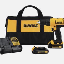 20v Dewalt Drill With 2 Batteries, Charger, And Carry Bag