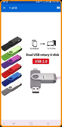 2 in1 64GB OTG USB2.0 Flash Drive Memory for Phon