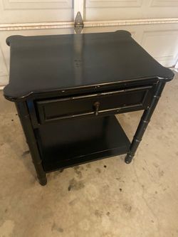 Dark Brown End Table / Nightstand with Drawer