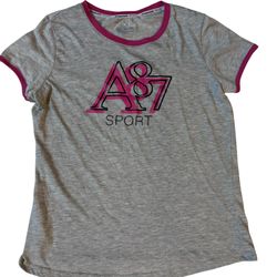 Aeropostale Sz M Short Sleeve Top Gray