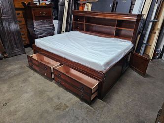 Full captains bed and mattress