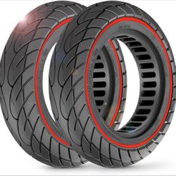 2-Pack 10x2.125 Tubeless Scooter Tires - Fits Models: 8.5x2.0, 8½x2, 50-75-6.1, 10×2.0, 10×2-6.1, 10×2(54-152) | Verify Rim Size: 6.5-6.65" Diameter &