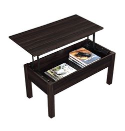 New Inbox Lift Coffee Table Espresso Color Thumbnail