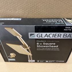 GLACIER BAY -  8 inch Square Showerhead In Matte Gold