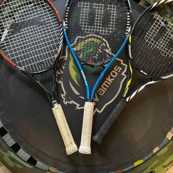 I tennis rackets in good condition no separate we avoid making offers thanks pickup quenns forest hills