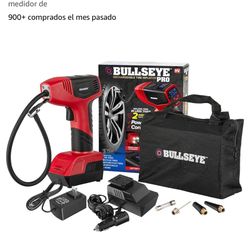 Bullseye Pro Max Deluxe - Inflador de neumáticos portátil, compresor de aire portátil para neumáticos de automóvil, inflador de neumáticos de automóvi