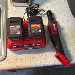 20v 3/8 Ratchet With Charger And 2 Batteries 