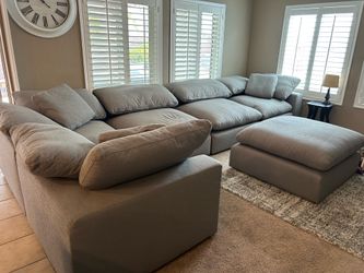 Brand New Super Plush Modular Boucle Cloud Sectional