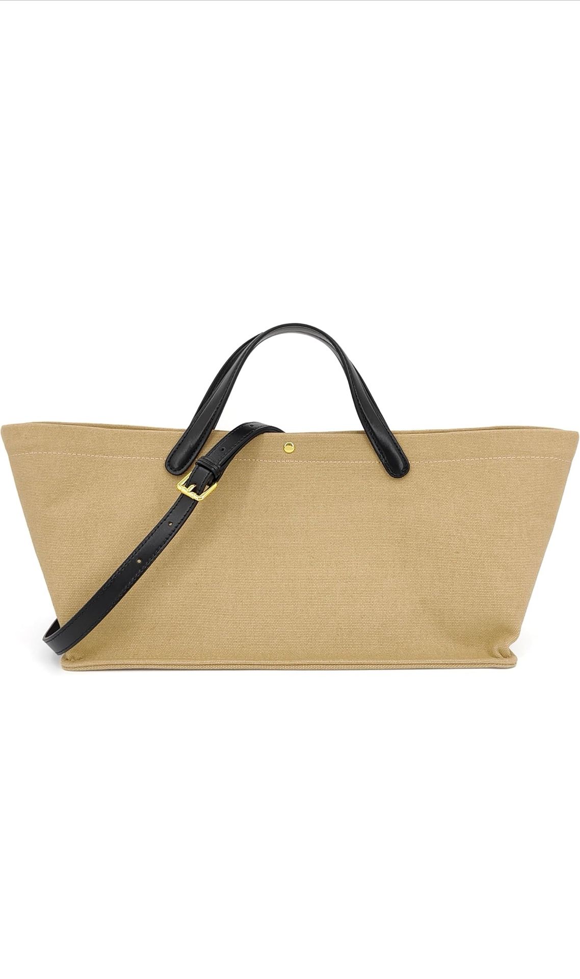 New …2Pcs Set, Large Leather/Canvas Tote Bag for Women, Casual Designer Detachable Crossbody Shoulder Bag,Top Handle Purse