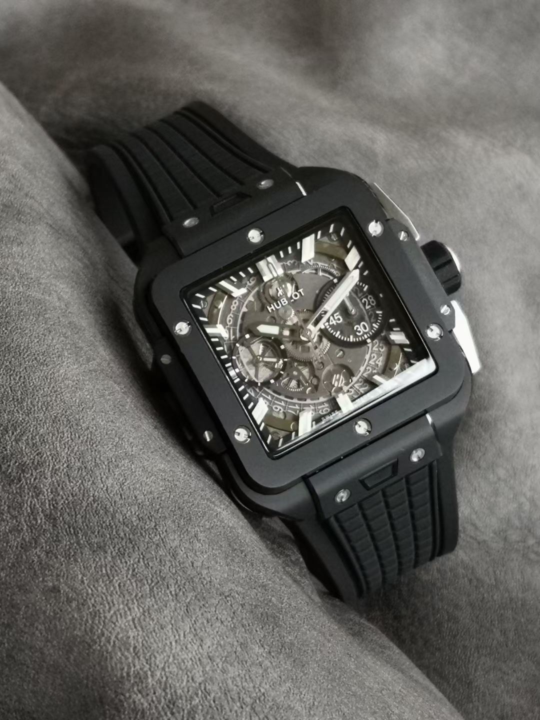 Hublot Square Bang Unico Black Ceramic Watch
