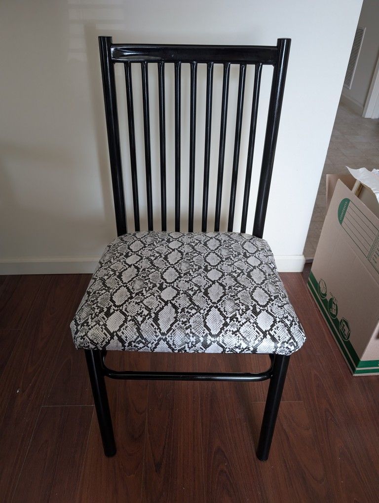 CUSTOM SNAKE SKIN DESIGN TALL BACK CHAIR