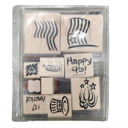 2001 Stampin Up Special Edition God Bless America Happy 4th Stamp Set