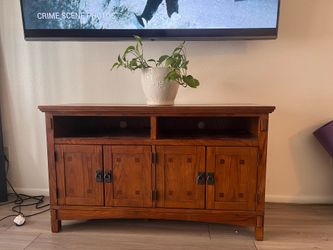 Wood tv stand