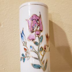 Floral Vase Hand Painted Small 5 Inch Tall. Good Condition.
