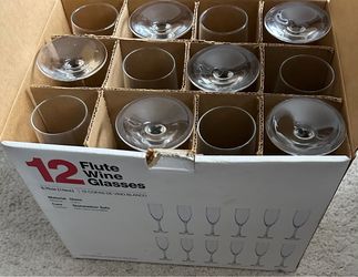 Box of 12 Flute Wine Glasses (5.75oz / 170mL)