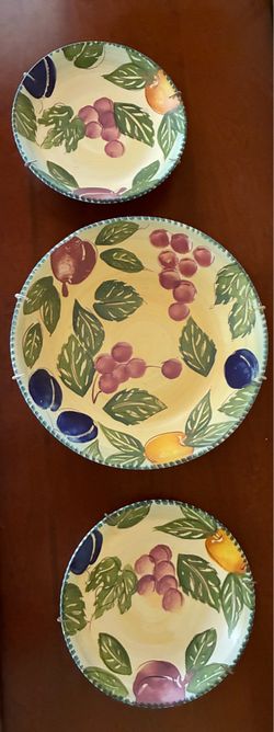 Set of 3 Decorative Pasta Bowls