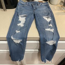 American Eagle Denim Stretch Jeans Jeggings Pants Size 10 Short