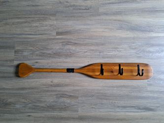 Nautical Decor - Real Boat Oar Wall Hook Organizer