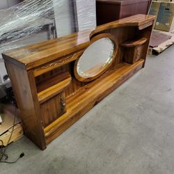 King or Queen Bed Floating Headboard with Mirror