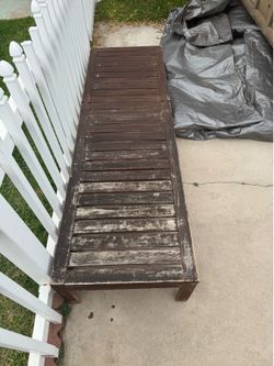 3 Wooden lounge/ pool chairs