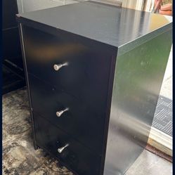 IKEA Queen Bed And 2 Night Stands- Hopen 