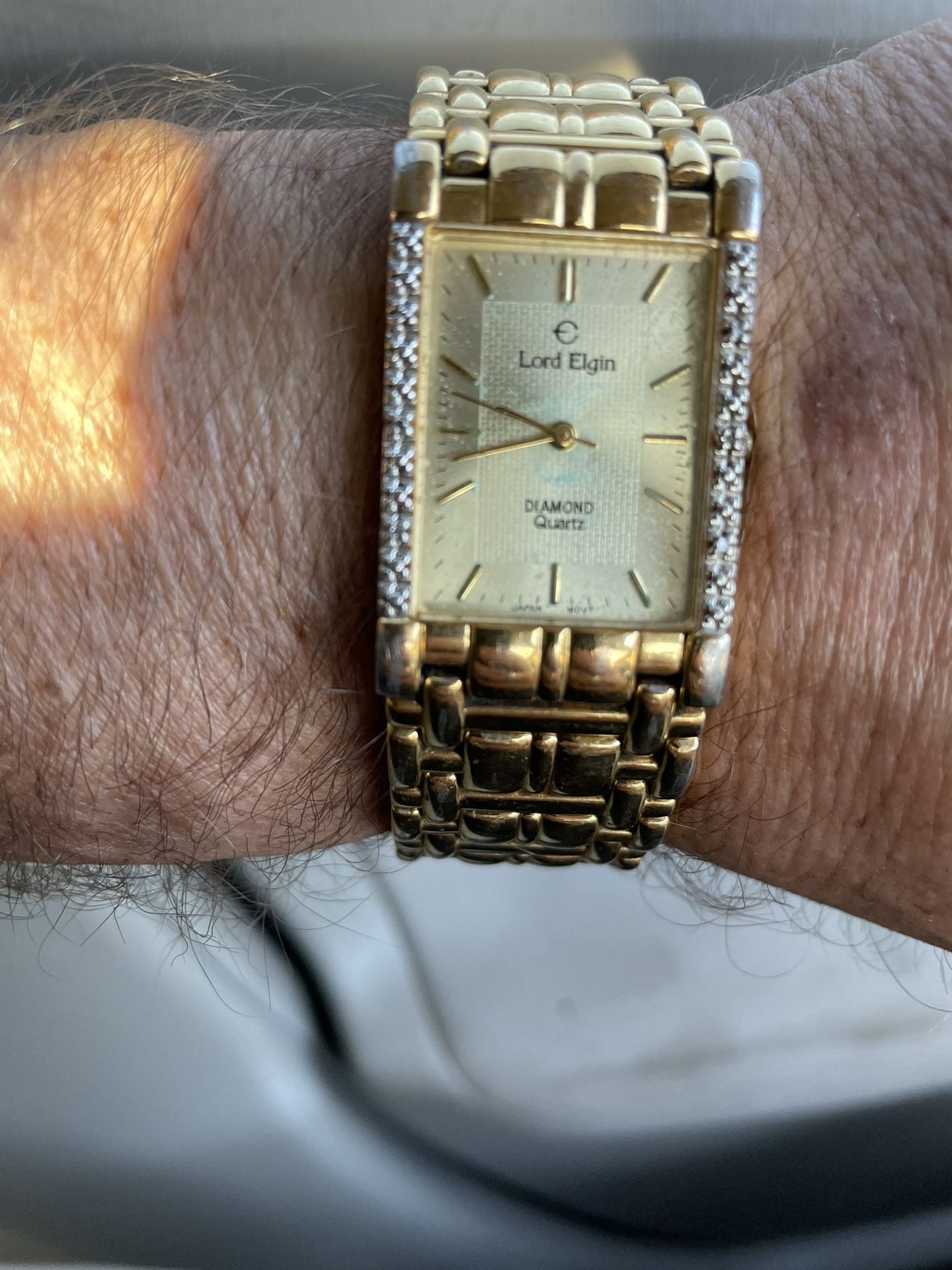 Vintage Elgin Gold And diamond Men’s Watch