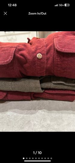 Men’s Field And Stream Heavy Flannel Button Down Long Sleeve Lot Of 3 Vintage XL the Green One Is XXL 