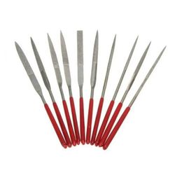 Set of 10 Steel Hand Jewelry Files Diamond Flat Tool Square Warding Knife Equaling Crossing Barrette