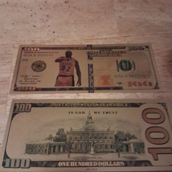 Magic  Johnson  Collectable  Prop Bills  Not  Real  Money 