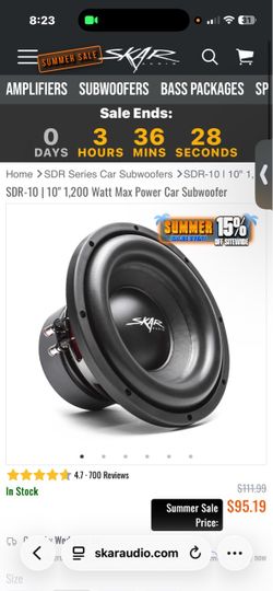 Skar 10” subs with box