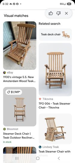 Teak Wood Steamer Deck Chair