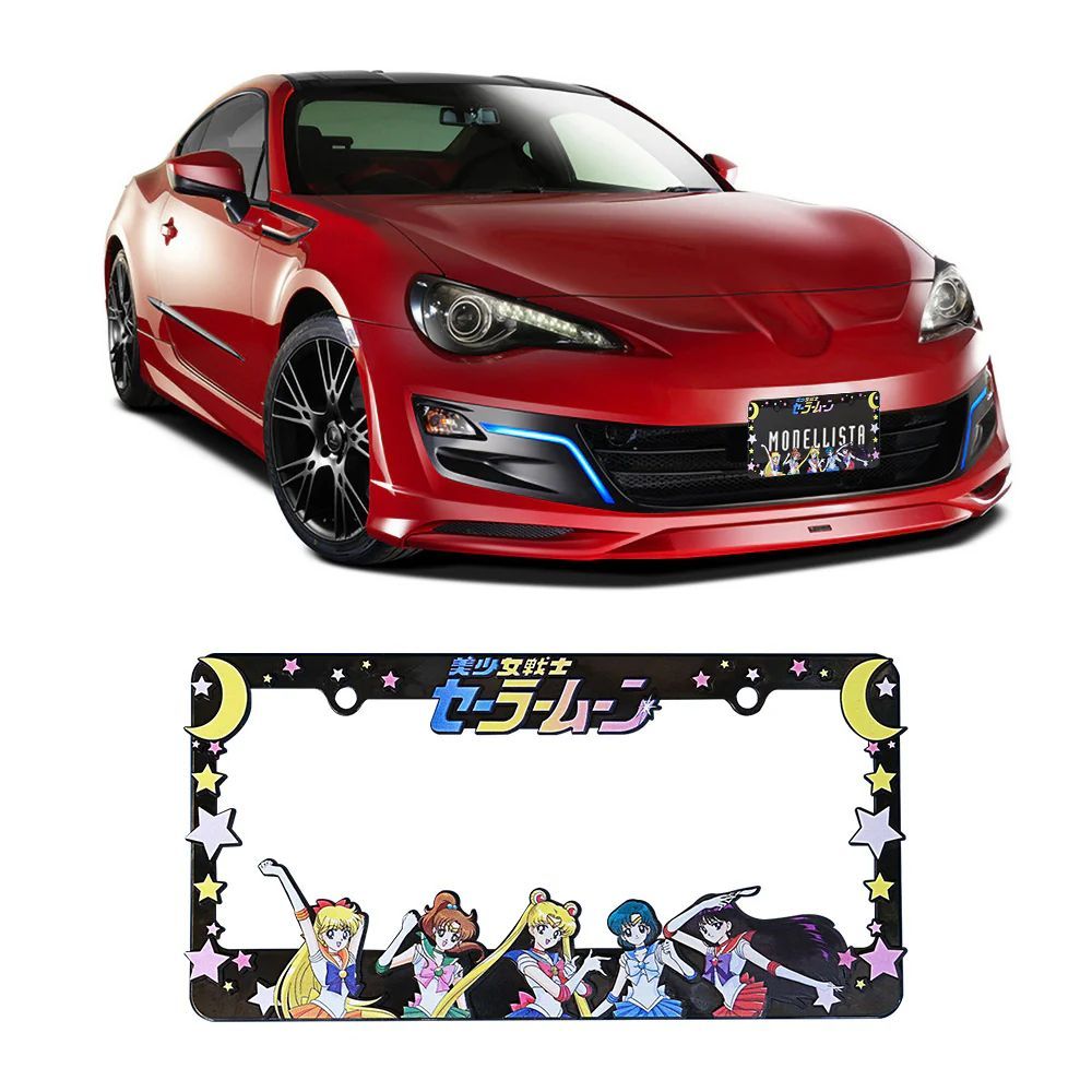 Brand New Universal Anime Sailor Moon ABS Plastic Black License Plate Frame