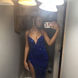 Sparkly Blue Homecoming/prom Dress 