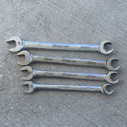4- Snap On Metric Combination Flare Wrenches 